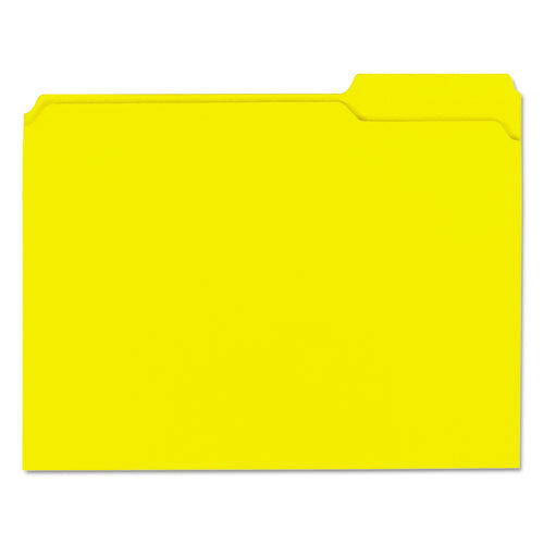 Reinforced Top-tab File Folders, 1-3-cut Tabs, Letter Size, Yellow, 100-box