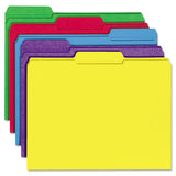 Reinforced Top-tab File Folders, 1-3-cut Tabs, Letter Size, Violet, 100-box