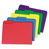 Deluxe Heavyweight File Folders, 1-3-cut Tabs, Letter Size, Assorted, 50-box