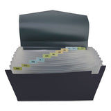 Poly Expanding Files, 13 Sections, Letter Size, Black-steel Gray