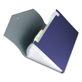 Poly Expanding Files, 13 Sections, Letter Size, Metallic Blue-steel Gray