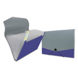 Poly Expanding Files, 13 Sections, Letter Size, Metallic Blue-steel Gray