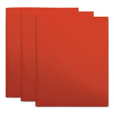 Two-pocket Plastic Folders, 11 X 8 1-2, Red, 10-pack