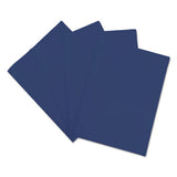 Plastic Twin-pocket Report Covers With 3 Fasteners, 100 Sheets,royalblue, 10-pk