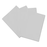 Plastic Twin-pocket Report Covers With 3 Fasteners, 100 Sheets, White, 10-pk