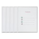 Clear View Report Cover With Slide-on Binder Bar, 20 Sheets, White, 25 Per Pack