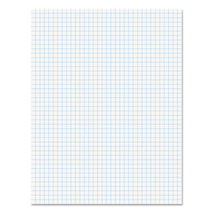 Quadrille-rule Glue Top Pads, 4 Sq-in Quadrille Rule, 8.5 X 11, White, 50 Sheets, Dozen