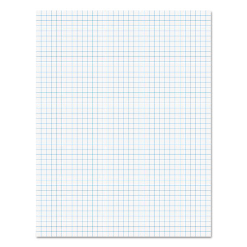 Quadrille-rule Glue Top Pads, 4 Sq-in Quadrille Rule, 8.5 X 11, White, 50 Sheets, Dozen