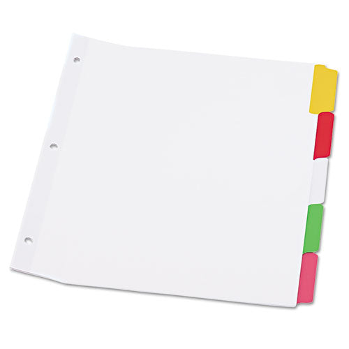 Deluxe Write-on-erasable Tab Index, 5-tab, 11 X 8.5, White, 1 Set