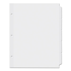 Self-tab Index Dividers, 5-tab, 11 X 8.5, White, 36 Sets