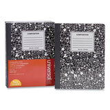 Composition Book, Wide-legal Rule, Black Marble Cover, 9.75 X 7.5, 100 Sheets, 6-pack