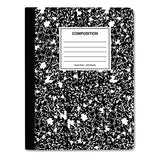 Composition Book, 4 Sq-in Quadrille Rule, Black Marble, 9.75 X 7.5, 100 Sheets