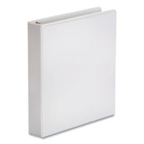 Economy Round Ring View Binder, 3 Rings, 0.5" Capacity, 11 X 8.5, White, 12/carton