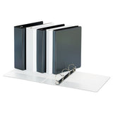 Economy Round Ring View Binder, 3 Rings, 1" Capacity, 11 X 8.5, Black, 12-carton