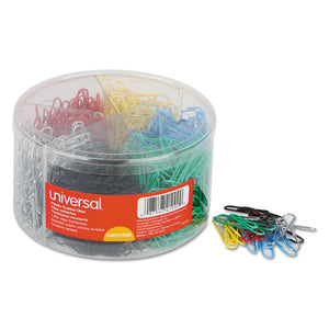 Plastic-coated Paper Clips, Small (no. 1), Assorted Colors, 1,000-pack