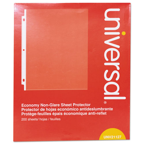 Top-load Poly Sheet Protectors, Nonglare, Economy, Letter, 200-box