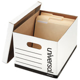 Basic-duty Economy Record Storage Boxes, Letter-legal Files, 12" X 15" X 10", White, 10-carton