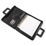 Zip-around Padfolio, Vinyl, 14 1-2 X 2 1-2 X 11 1-2, Black