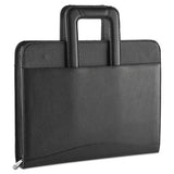 Zip-around Padfolio, Vinyl, 14 1-2 X 2 1-2 X 11 1-2, Black