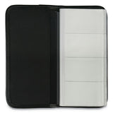 Business Card Holder, Vinyl, Black, 4 3-4 X 10 1-8