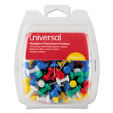 Colored Push Pins, Plastic, Assorted, 3-8", 400-pack