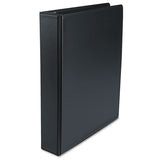 Economy Non-view Round Ring Binder, 3 Rings, 1.5" Capacity, 11 X 8.5, Black