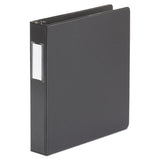 Economy Non-view Round Ring Binder, 3 Rings, 1.5" Capacity, 11 X 8.5, Black