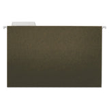 Hanging File Folders, Legal Size, 1-5-cut Tabs, Standard Green, 50-carton