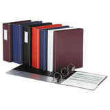 Economy Non-view Round Ring Binder, 3 Rings, 2" Capacity, 11 X 8.5, Red