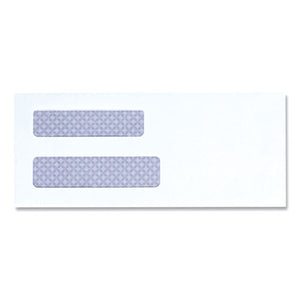 Double Window Business Envelope, #8 5-8, Square Flap, Gummed Closure, 3.63 X 8.88 White, 500-box