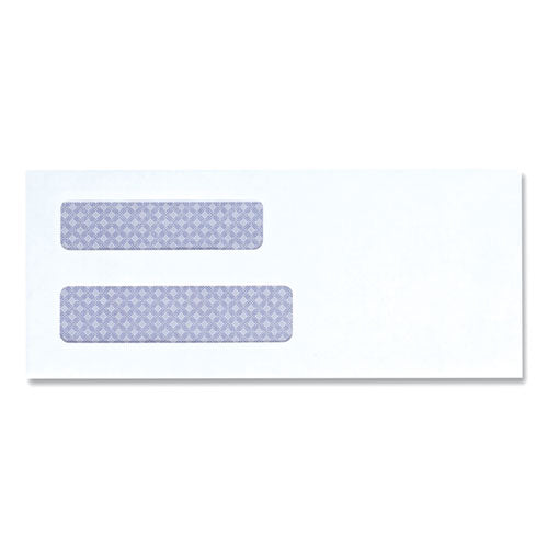 Double Window Business Envelope, #8 5-8, Square Flap, Gummed Closure, 3.63 X 8.88 White, 500-box