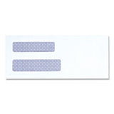 Double Window Business Envelope, #8 5-8, Square Flap, Gummed Closure, 3.63 X 8.88 White, 500-box