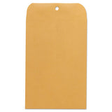 Kraft Clasp Envelope, #63, Square Flap, Clasp-gummed Closure, 6.5 X 9.5, Brown Kraft, 100-box