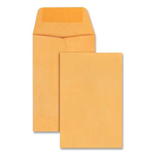 Kraft Coin Envelope, #1, Round Flap, Gummed Closure, 2.25 X 3.5, Light Brown Kraft, 250-box