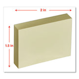 Self-stick Note Pads, 1 1-2 X 2, Yellow, 12 100-sheet-pack