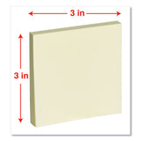 Fan-folded Self-stick Pop-up Note Pads, 3 X 3, Yellow, 100-sheet, 12-pack