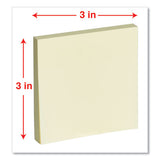 Self-stick Note Pads, 3 X 3, Yellow, 100-sheet, 12-pack