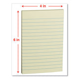 Self-stick Note Pads, Lined, 4 X 6, Yellow, 100-sheet, 12-pack