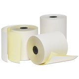 Carbonless Paper Rolls, 0.44" Core, 3" X 90 Ft, White-canary, 50-carton