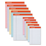 Colored Perforated Writing Pads, Narrow Rule, 5 X 8, Blue, 50 Sheets, Dozen