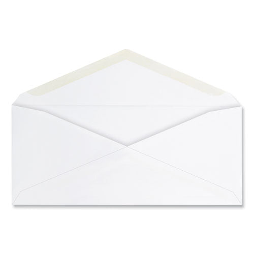 Business Envelope, #10, Commercial Flap, Gummed Closure, 4.25 X 9.63, White, 125-box