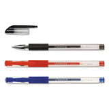 Comfort Grip Stick Gel Pen, Medium 0.7mm, Black Ink, Clear Barrel, 60-pack