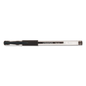Comfort Grip Stick Gel Pen, Medium 0.7mm, Black Ink, Clear Barrel, 60-pack