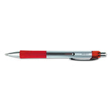 Comfort Grip Retractable Gel Pen, Medium 0.7mm, Red Ink, Silver Barrel, Dozen