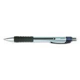 Comfort Grip Retractable Gel Pen, Medium 0.7mm, Black Ink, Silver Barrel, 36-set