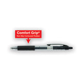 Comfort Grip Retractable Gel Pen, 0.7mm, Black Ink, Clear-black Barrel, 36-pack