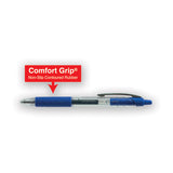 Comfort Grip Retractable Gel Pen, 0.7mm, Blue Ink, Clear-blue Barrel, 36-pack