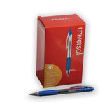 Comfort Grip Retractable Gel Pen, 0.7mm, Blue Ink, Clear-blue Barrel, 36-pack