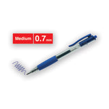 Comfort Grip Retractable Gel Pen, 0.7mm, Blue Ink, Translucent Blue Barrel, Dozen