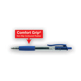 Comfort Grip Retractable Gel Pen, 0.7mm, Blue Ink, Translucent Blue Barrel, Dozen